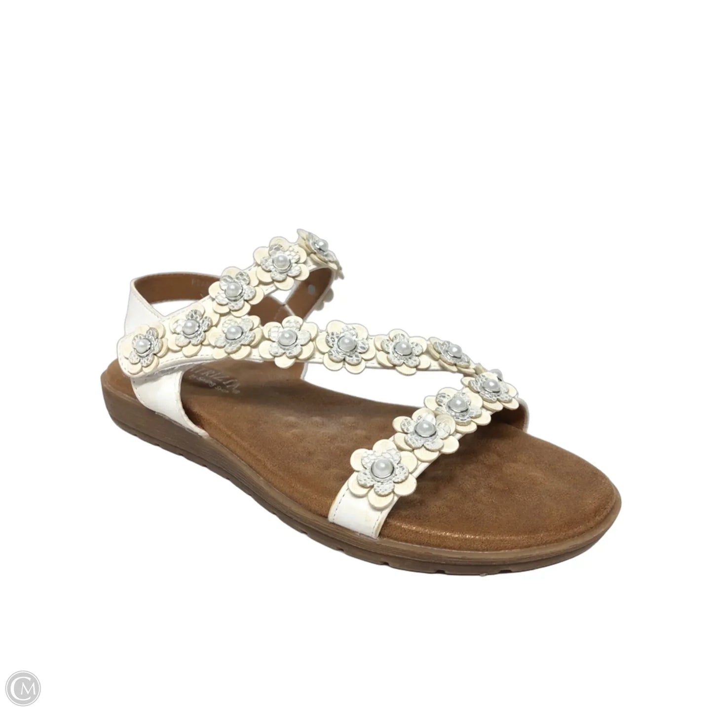 Sandals Flats By Spring Step In White, Size: 5.5