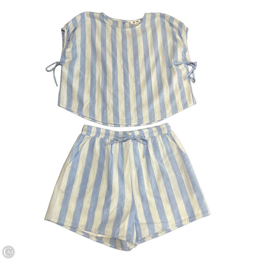Shorts Set By Day + Moon In Blue & White, Size: M