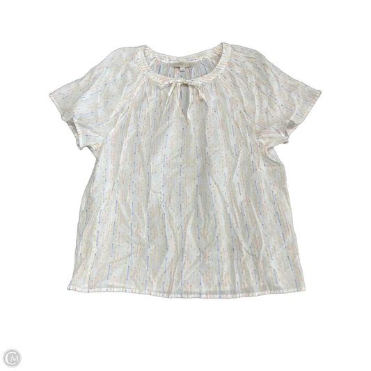 Top Short Sleeve By Loft In Multi-colored, Size: L