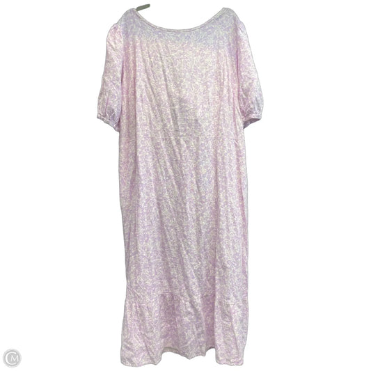 Dress Casual Midi By Who What Wear In Purple & White, Size: 3x