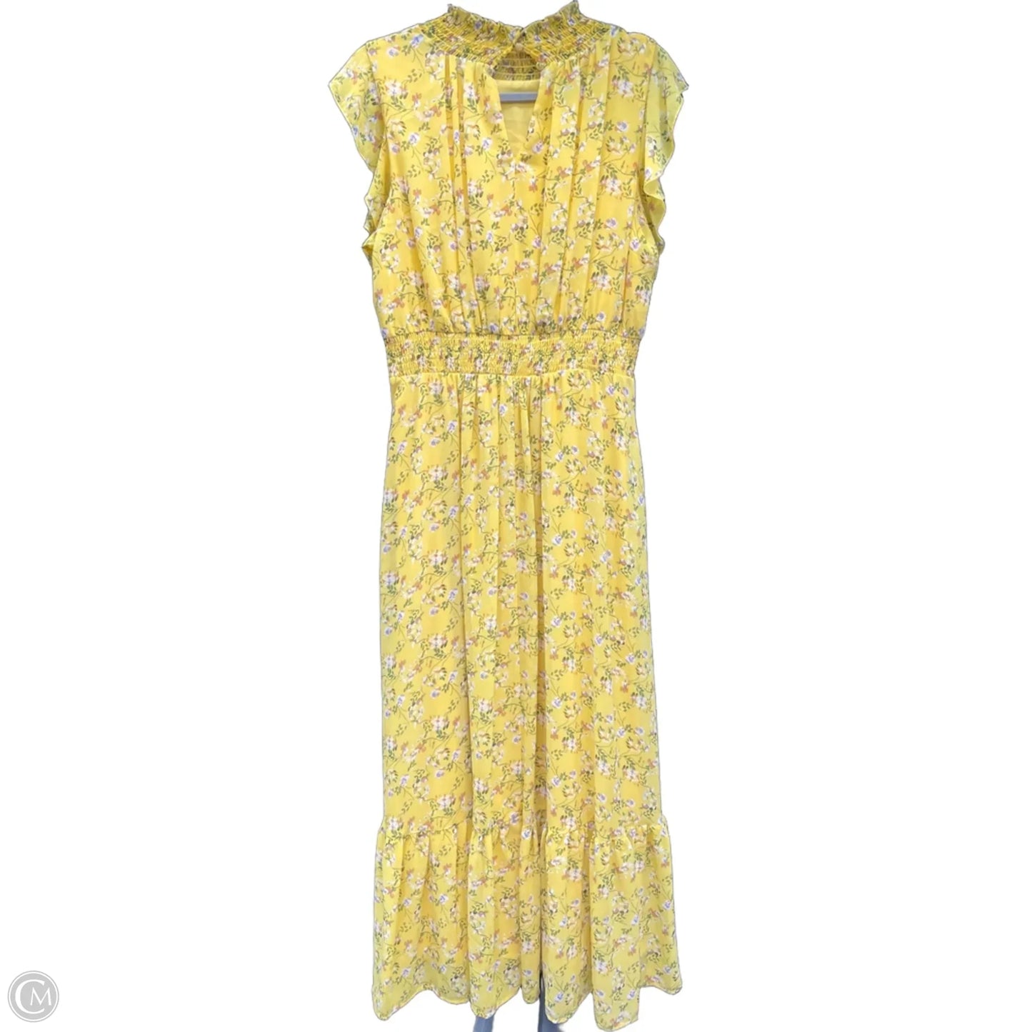 Dress Casual Midi By Melloday In Yellow, Size: L