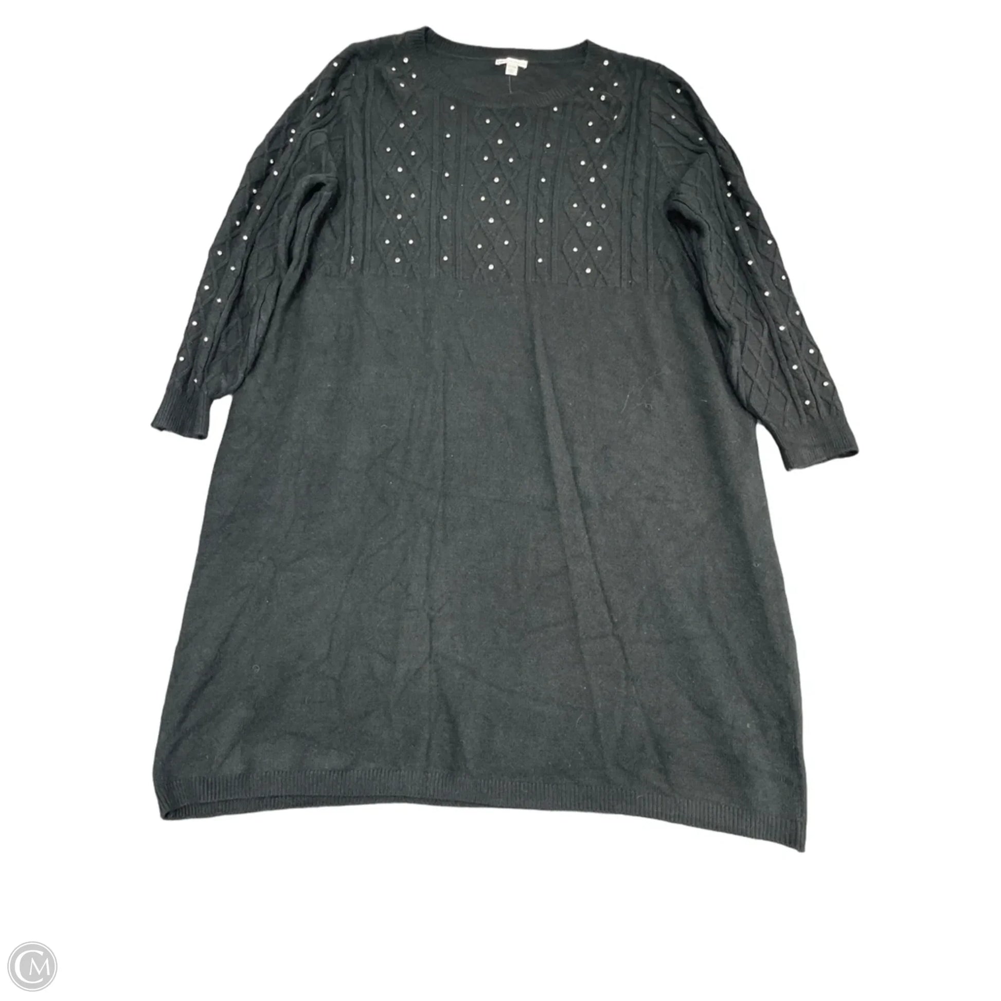 Dress Sweater By Cato In Black, Size: 24