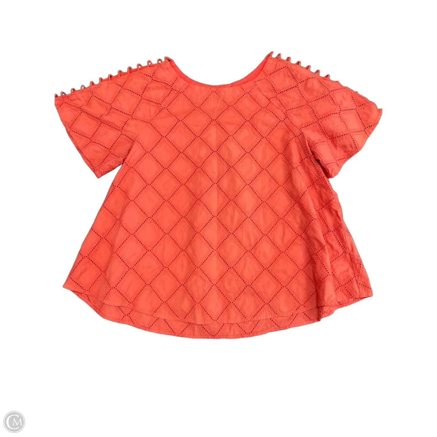 Top Short Sleeve By Madewell In Orange, Size: M