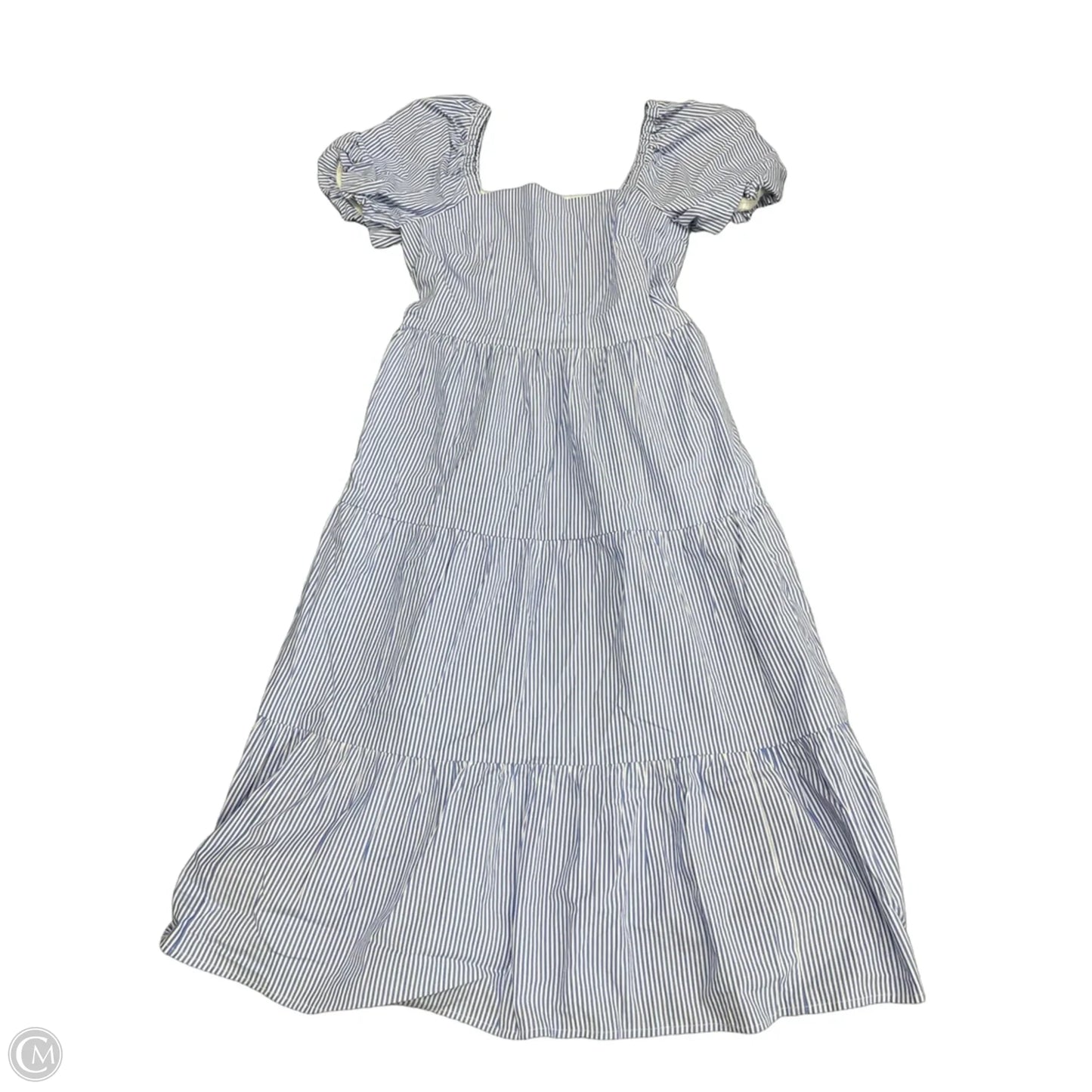 Dress Casual Midi By J. Crew In Blue & White, Size: 10