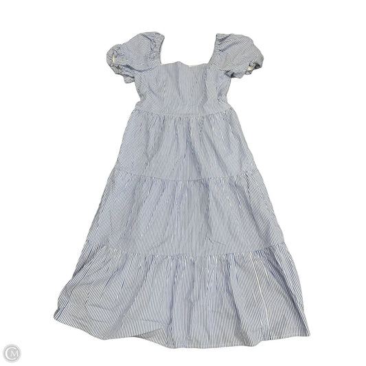 Dress Casual Midi By J. Crew In Blue & White, Size: 10