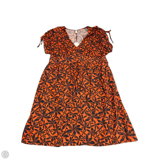 Dress Casual Short By Ava & Viv In Black & Orange, Size: 2x