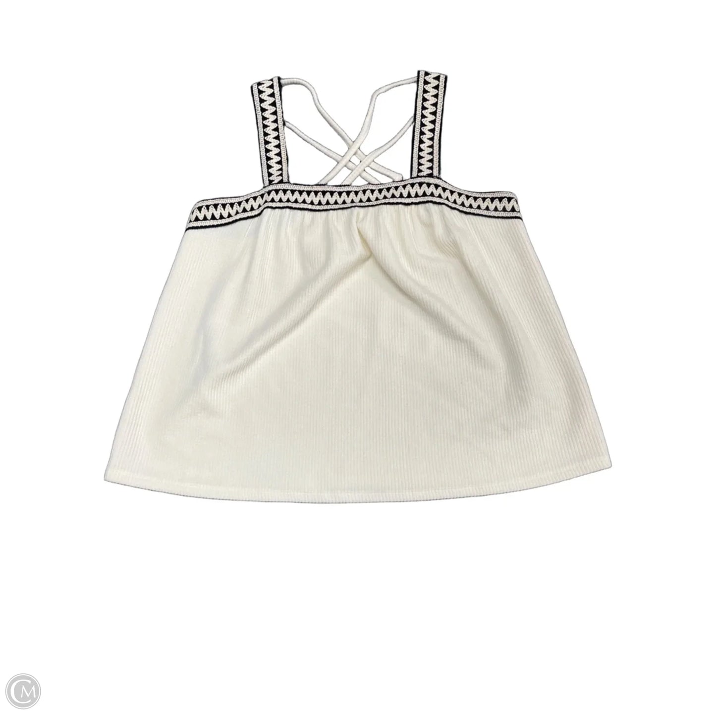 Top Sleeveless By Clothes Mentor In Black & Cream, Size: S