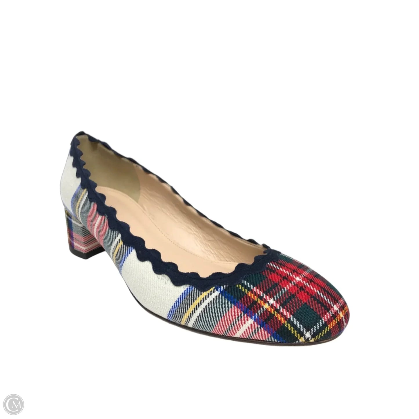 Shoes Heels Block By J. Crew In Plaid Pattern, Size: 8