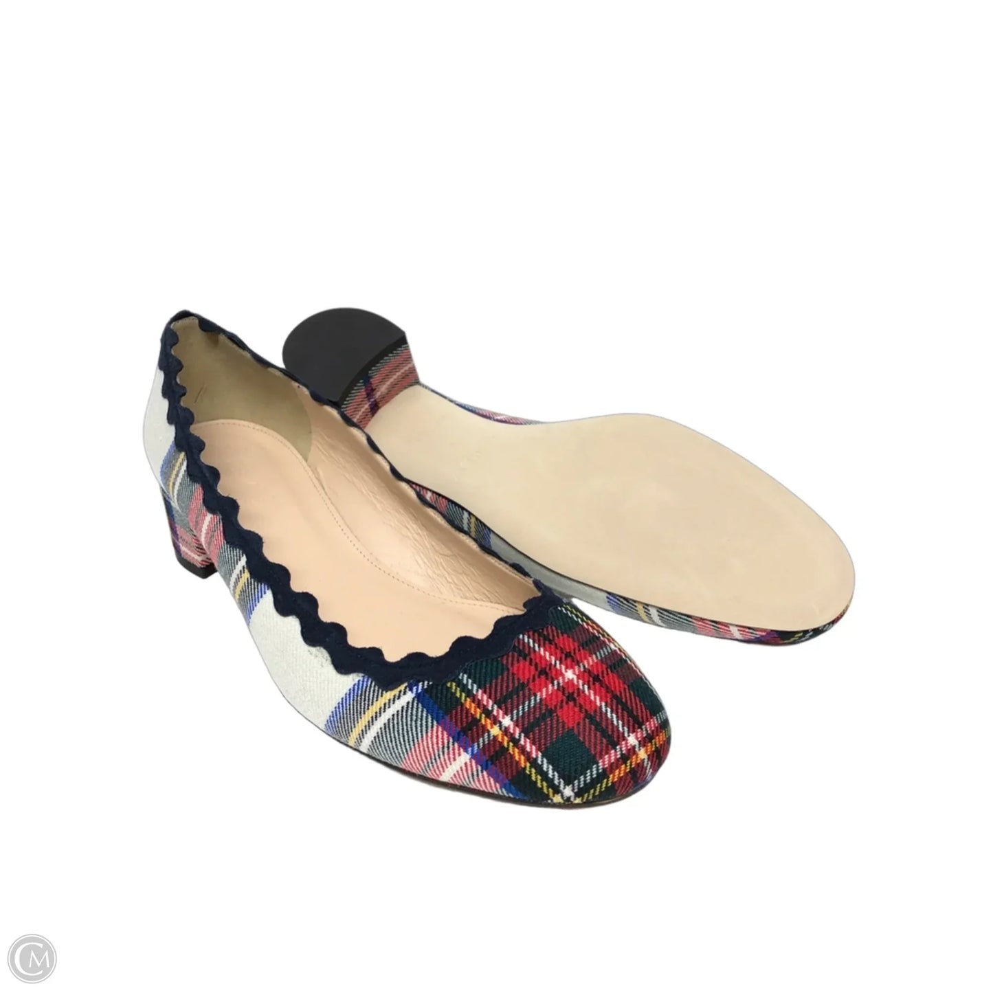 Shoes Heels Block By J. Crew In Plaid Pattern, Size: 8