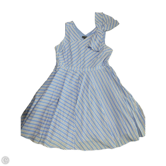 Dress Casual Midi By Lane Bryant In Blue & White, Size: 16