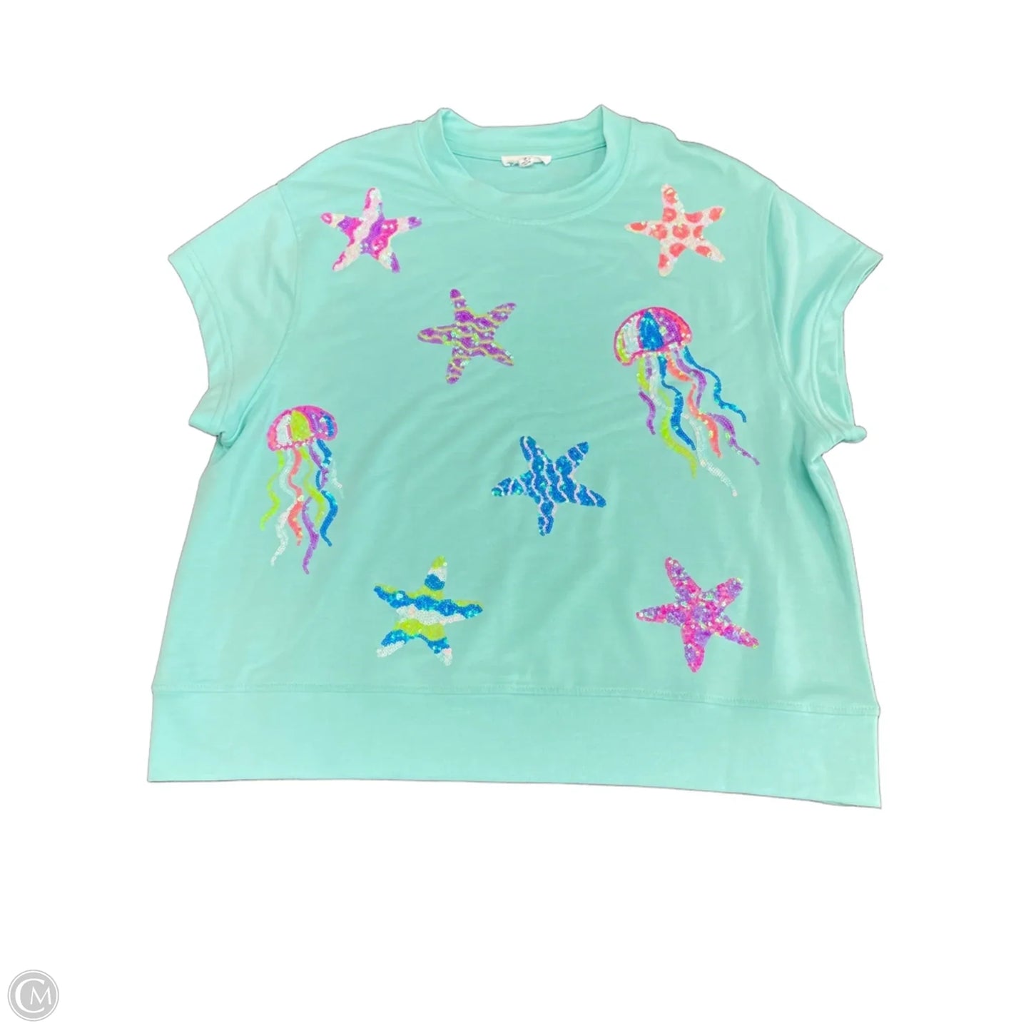 Shorts Set By Main Strip In Aqua, Size: S