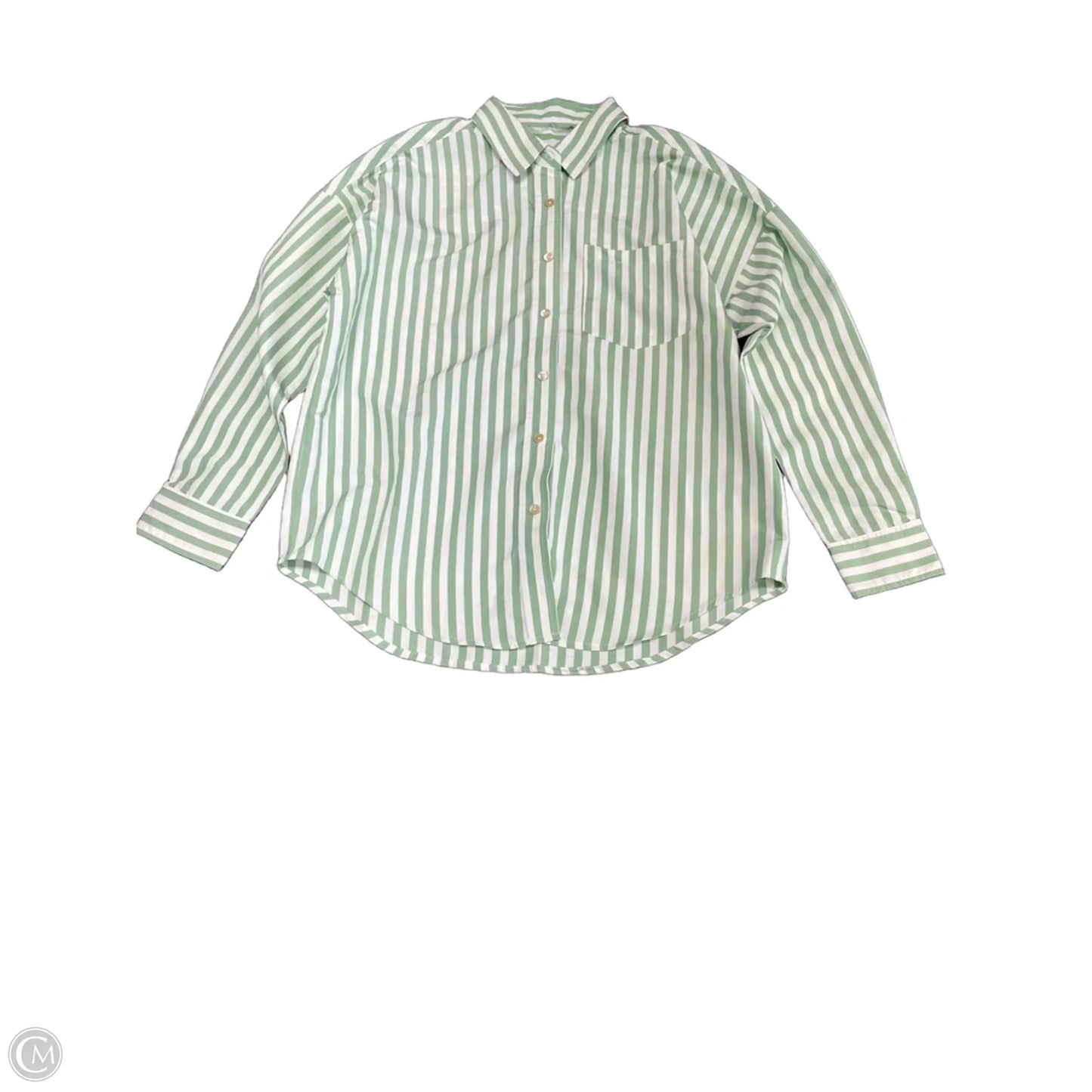 Shorts Set By Clothes Mentor In Green & White, Size: S
