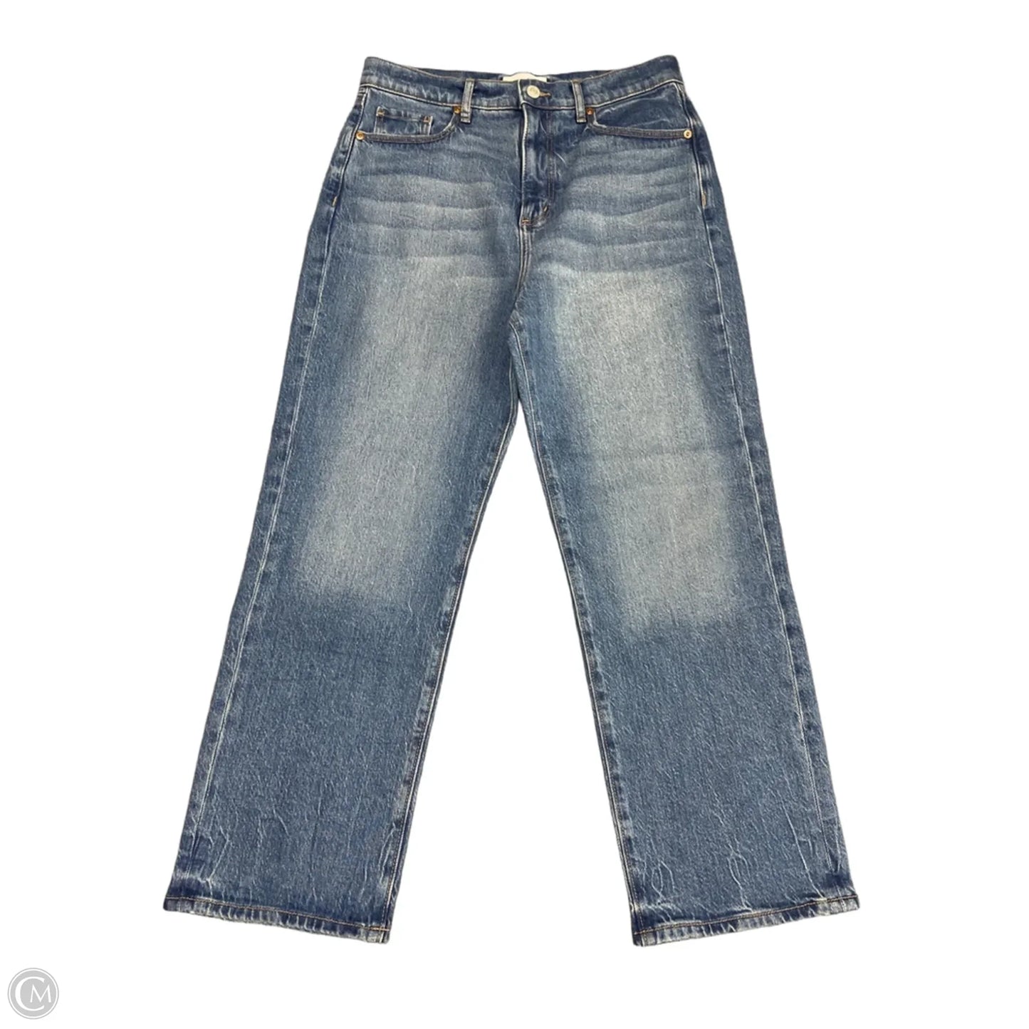 Jeans Straight By Loft In Blue Denim, Size: 8