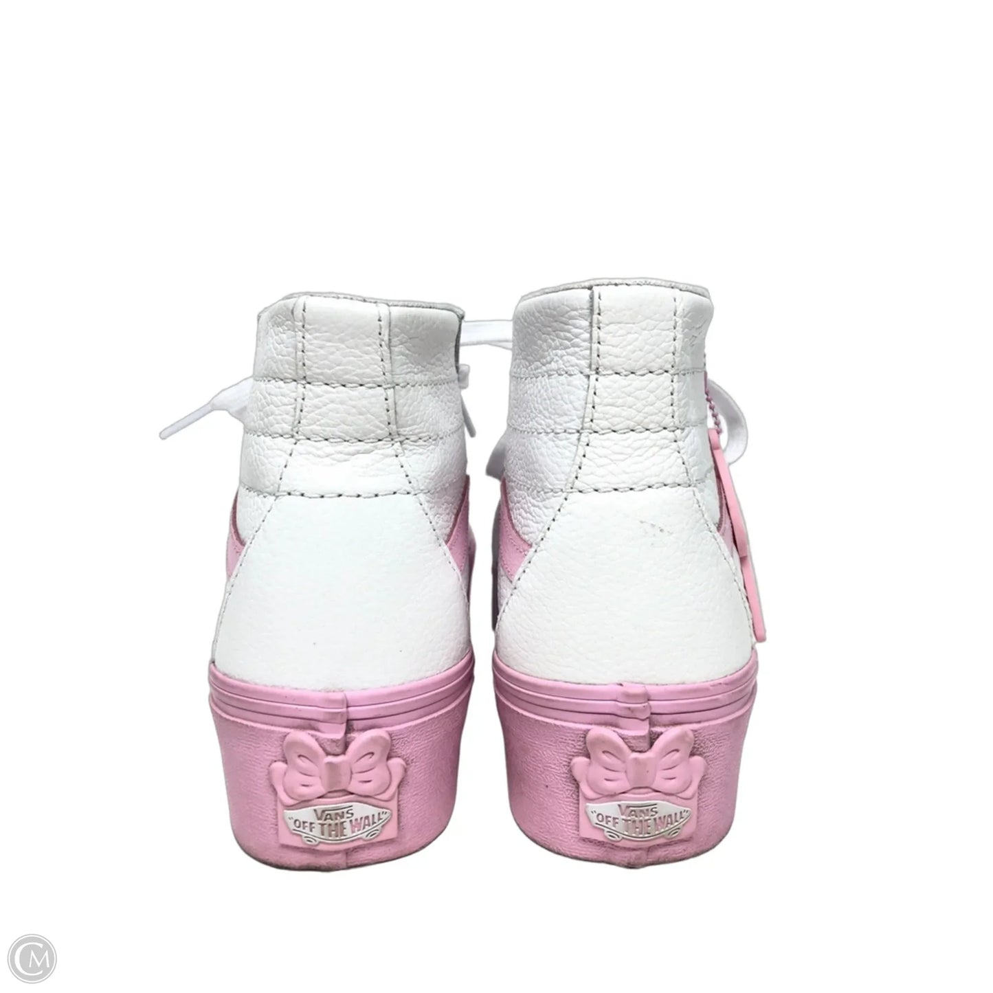 Shoes Sneakers Platform By Vans In Pink & White, Size: 7.5