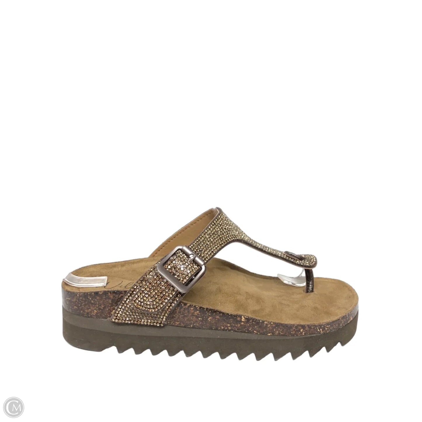 Sandals Flats By Clothes Mentor In Brown, Size: 6.5