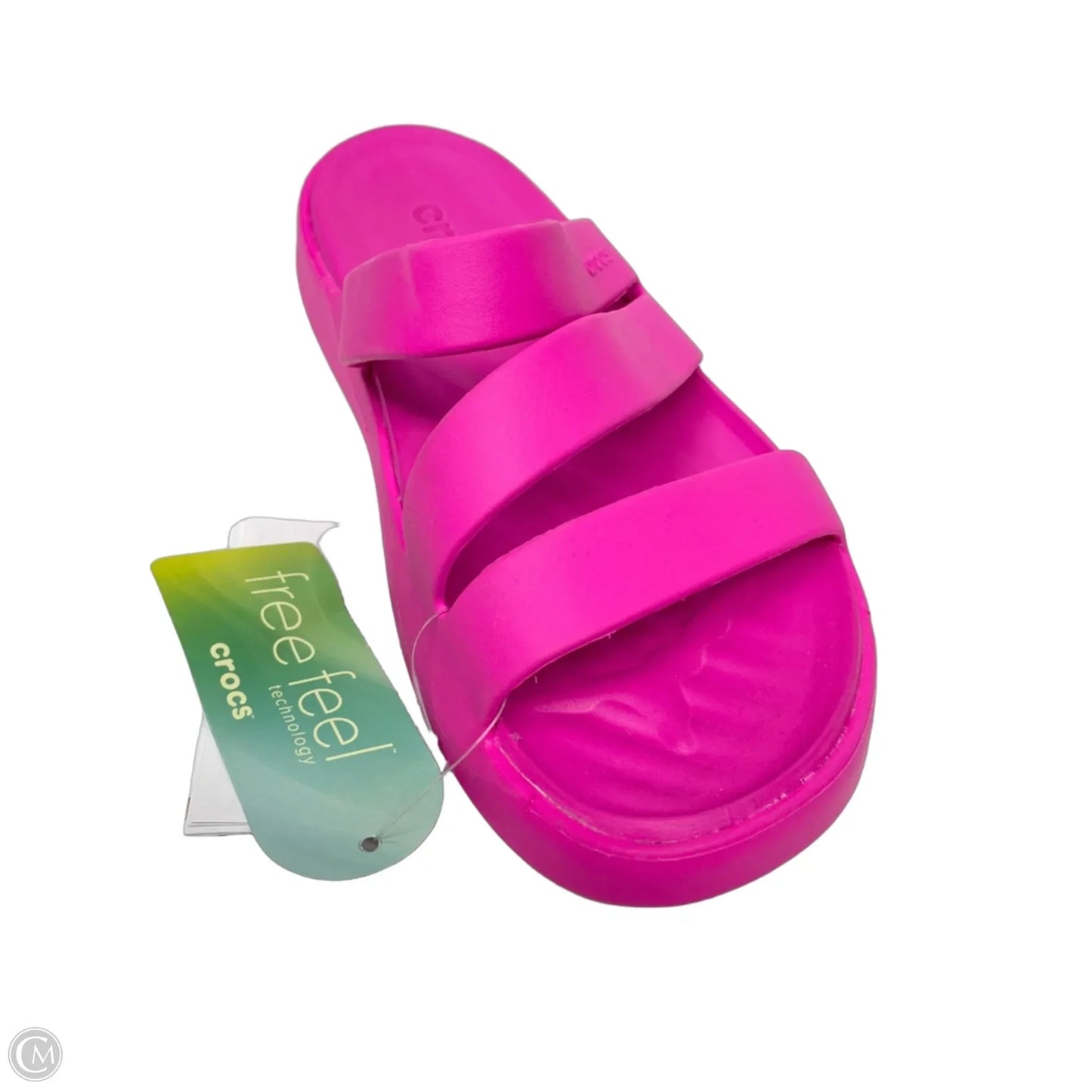 Sandals Flats By Crocs In Pink, Size: 7