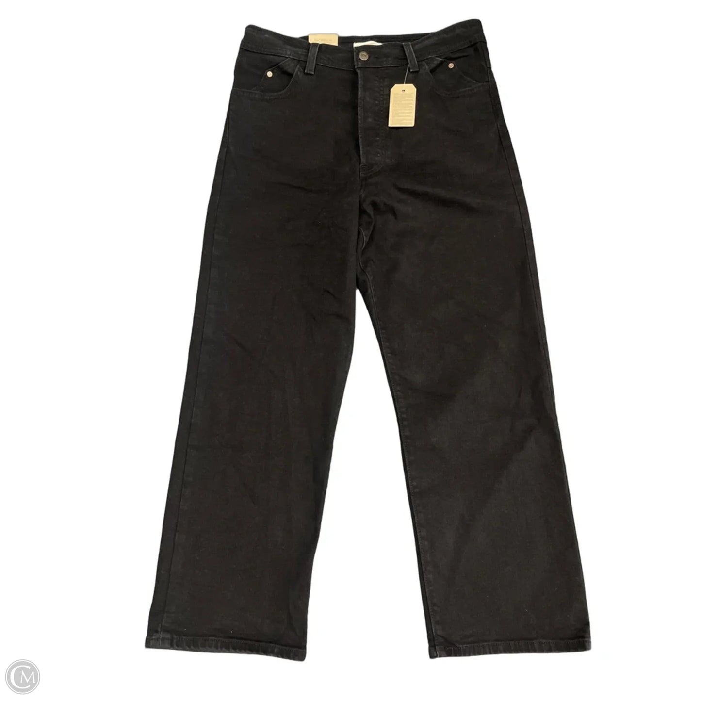 Jeans Straight By Levis In Black, Size: 14