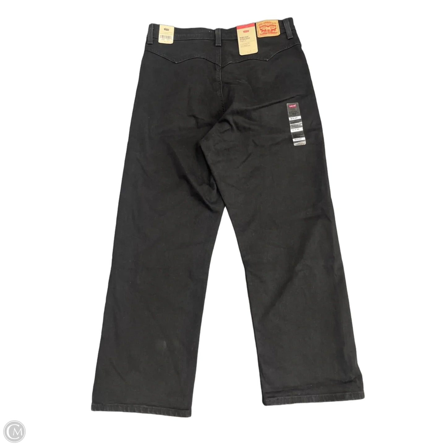 Jeans Straight By Levis In Black, Size: 14