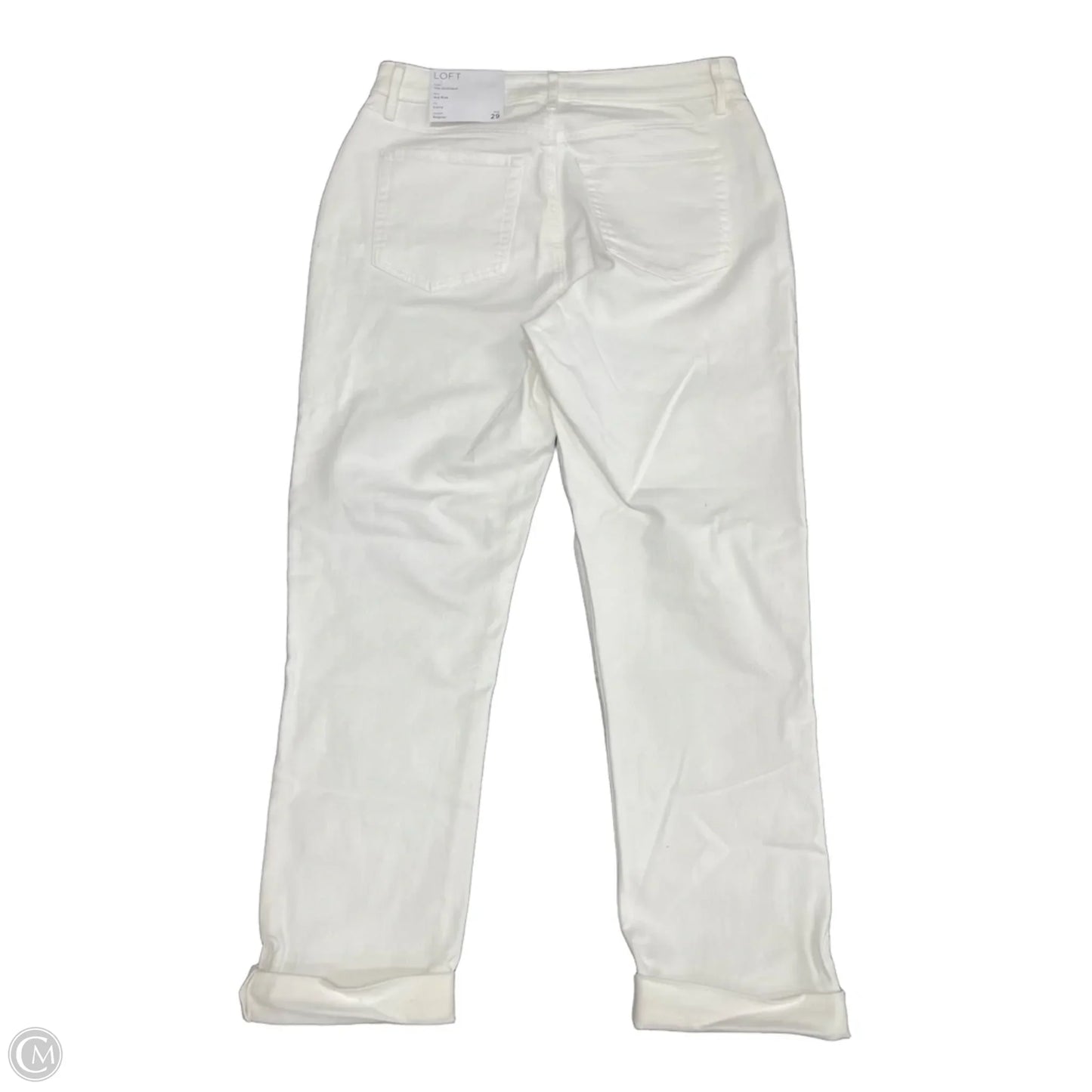 Jeans Straight By Loft In Cream, Size: 8