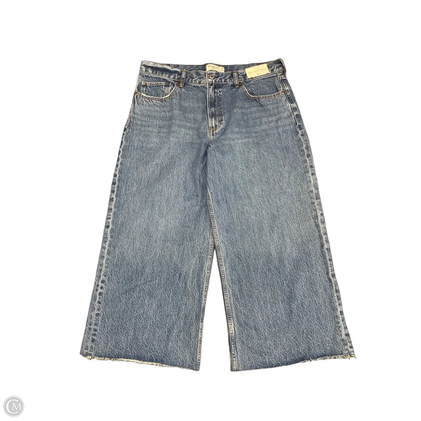 Jeans Wide Leg By Abercrombie And Fitch In Blue Denim, Size: 14