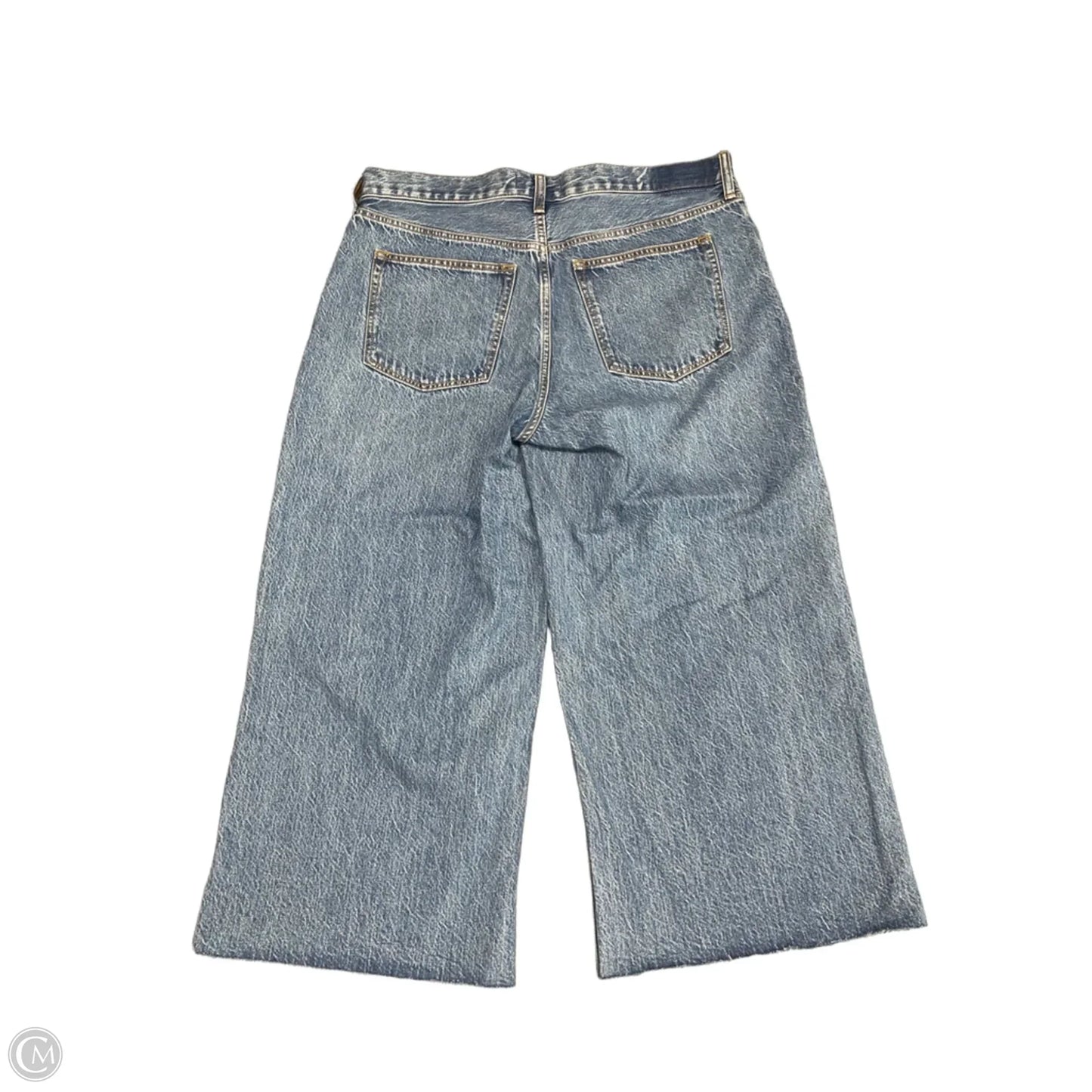 Jeans Wide Leg By Abercrombie And Fitch In Blue Denim, Size: 14