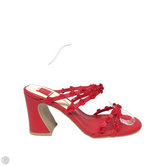 Sandals Heels Block By Dolce Vita In Red, Size: 9.5