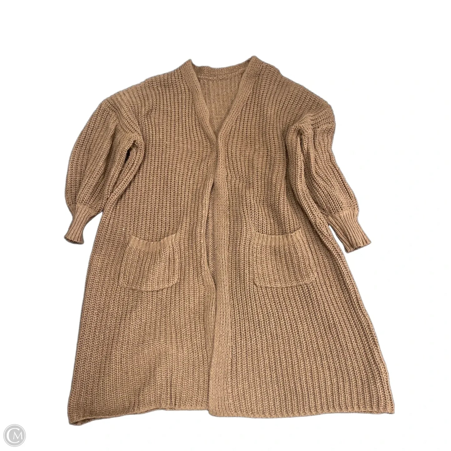 Sweater Cardigan By Cmf In Brown, Size: 4x