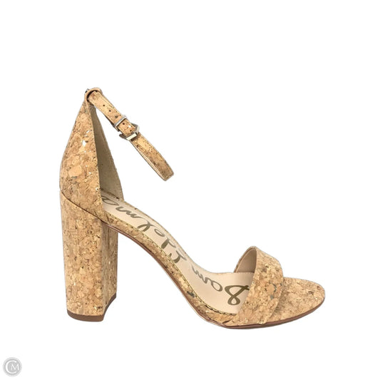 Sandals Heels Block By Sam Edelman In Brown, Size: 11