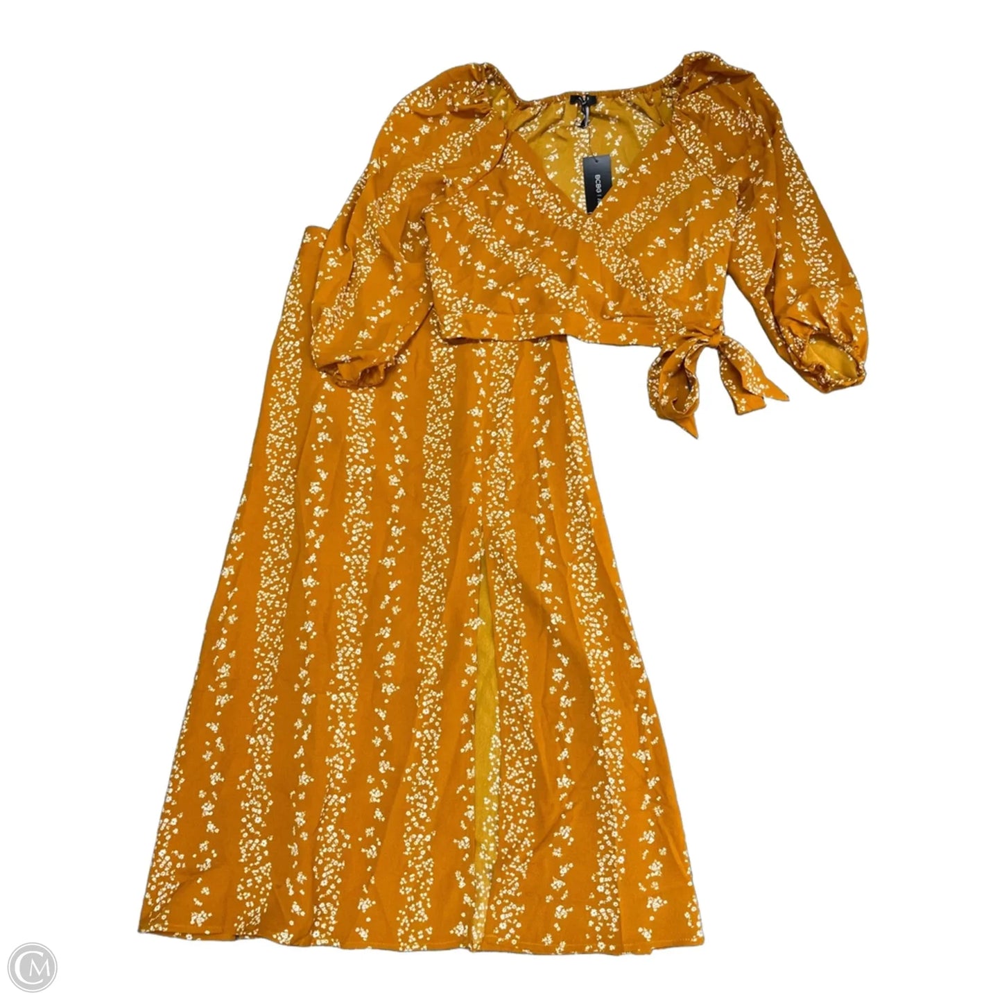 Skirt Set 2pc By Bcbg In White & Yellow, Size: M