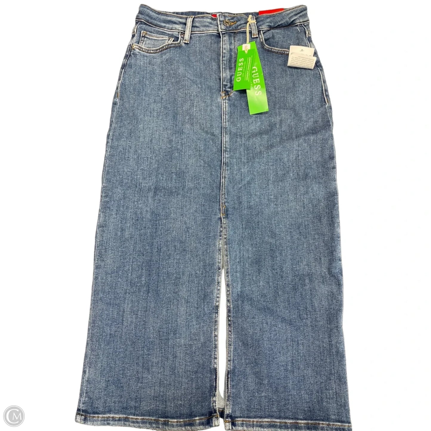 Skirt Maxi By Guess In Blue Denim, Size: 6