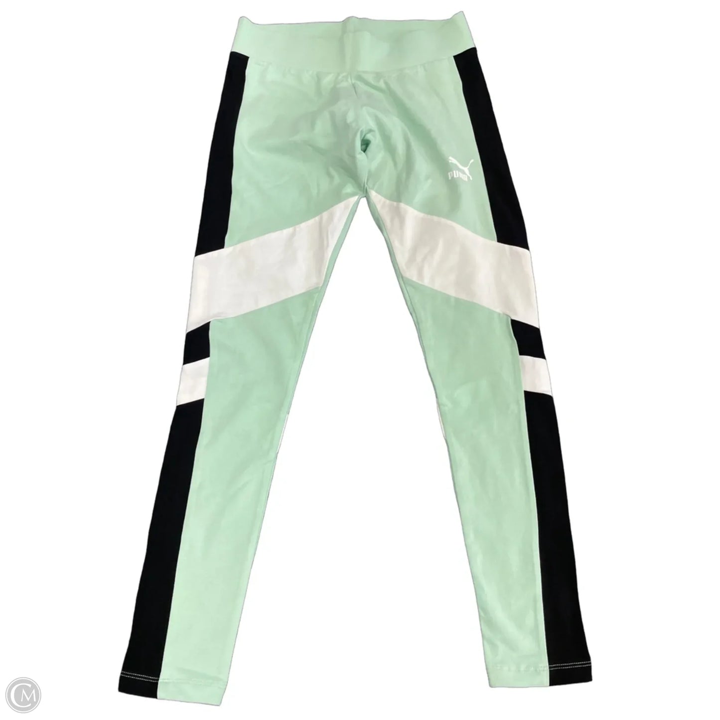 Athletic Leggings By Puma In Black & Green, Size: Xl