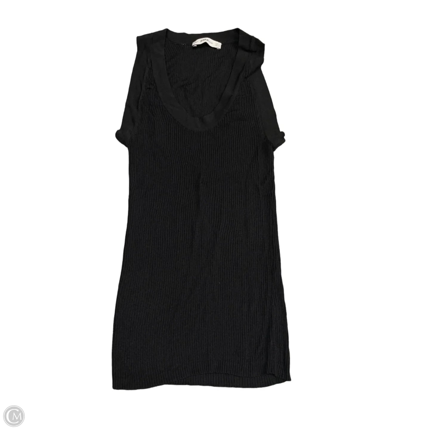 Top Sleeveless Basic By Zara In Black, Size: L