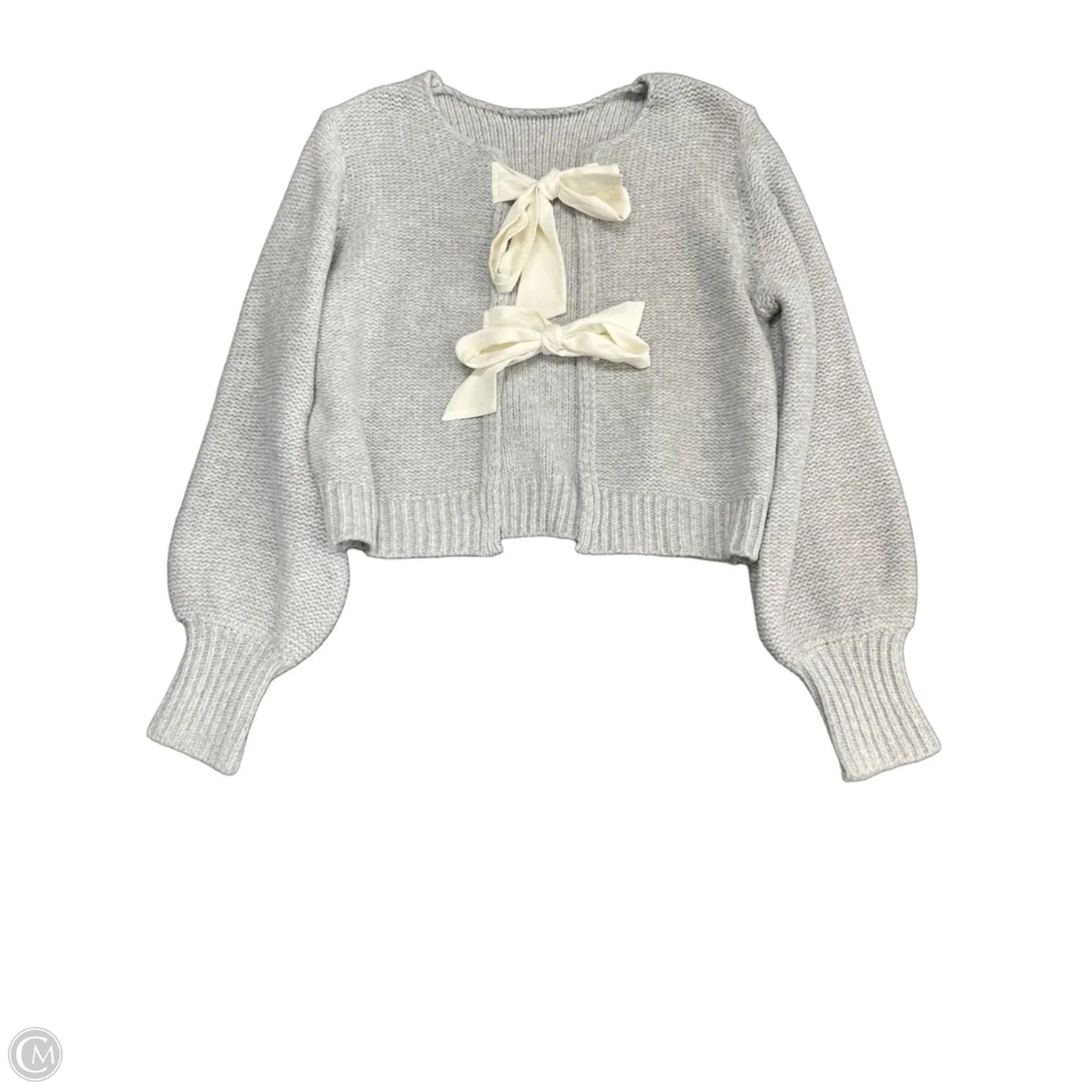 Sweater Cardigan By Commense In Grey, Size: M