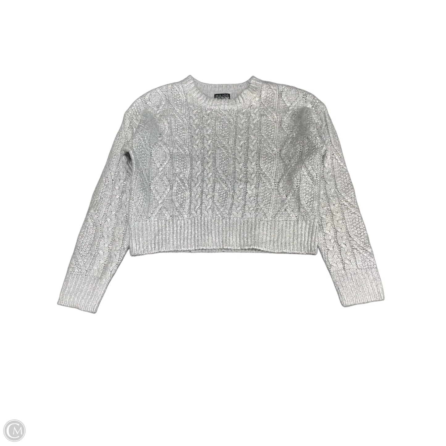 Sweater By Clothes Mentor In Silver, Size: Xs