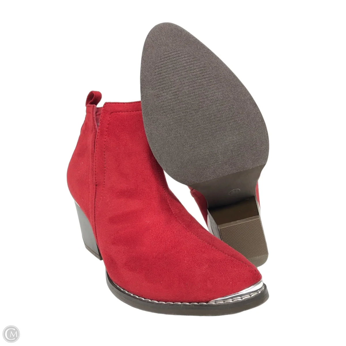 Boots Ankle Heels By Journee In Red, Size: 6.5