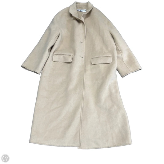 Coat Parka By Zara In Cream, Size: Xs