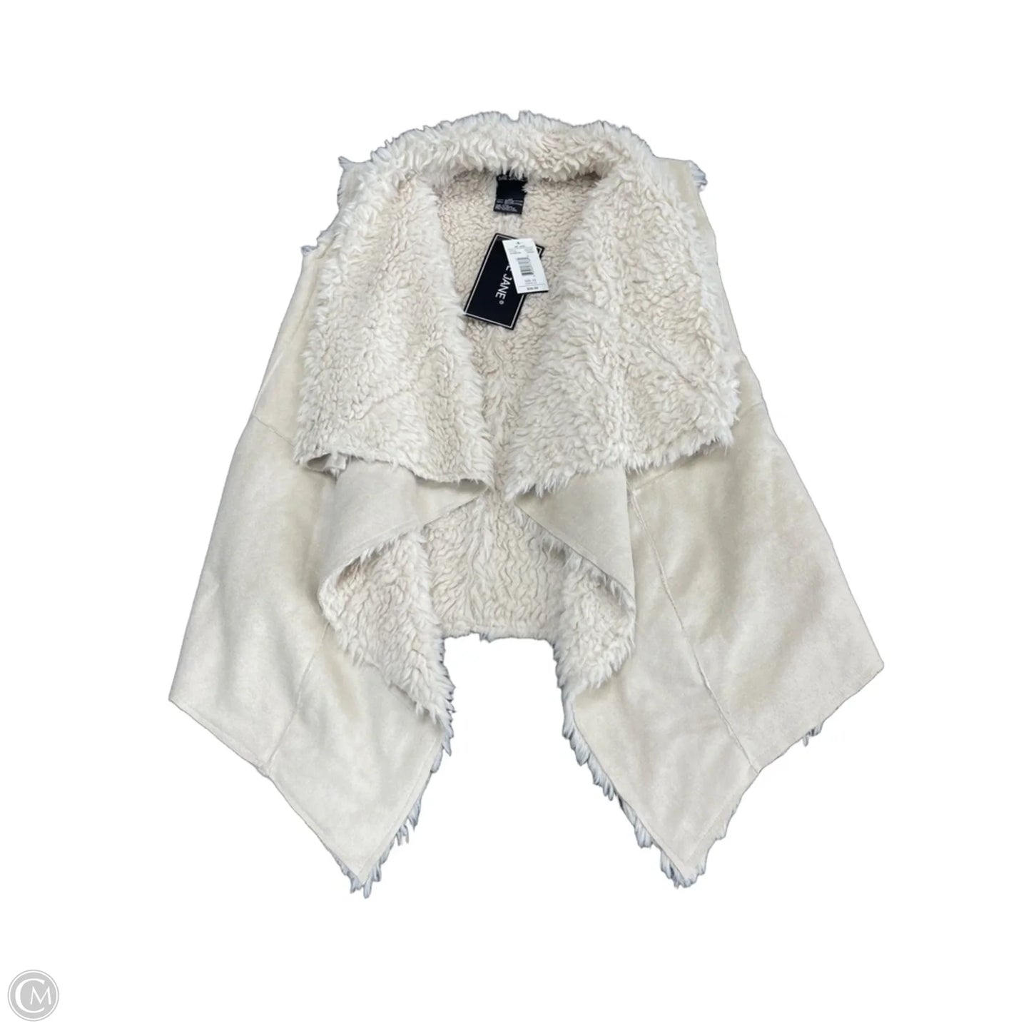 Vest Faux Fur & Sherpa By Me Jane In Beige, Size: Xs