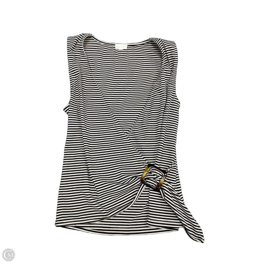 Top Sleeveless By Hem & Thread In Black & Cream, Size: M