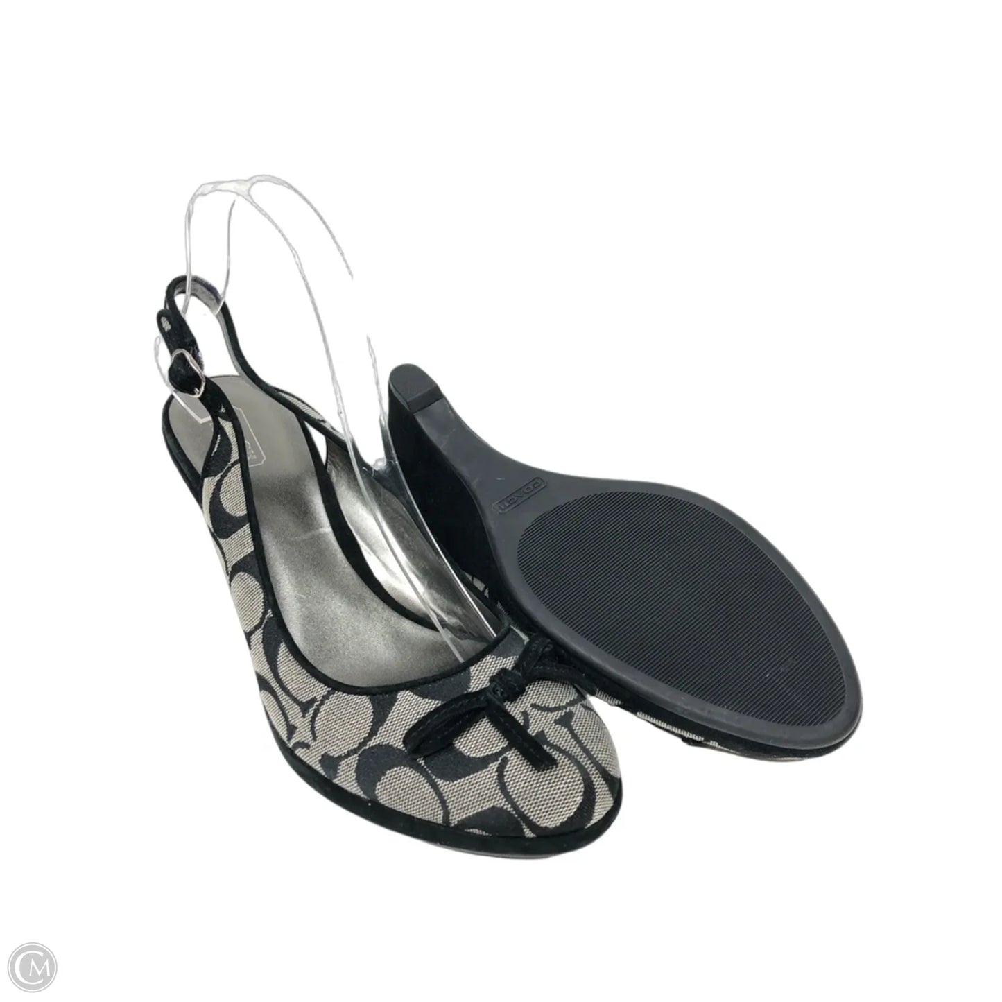 Shoes Designer By Coach In Black & Grey, Size: 9.5