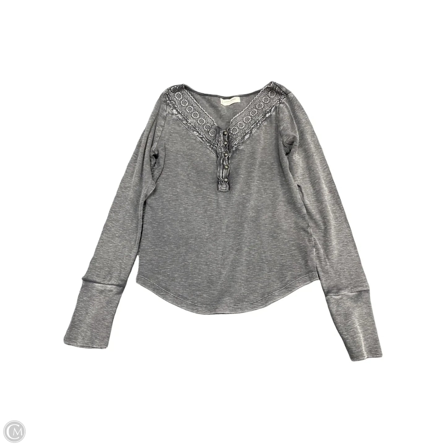 Top Long Sleeve By Lucky Brand In Grey, Size: S