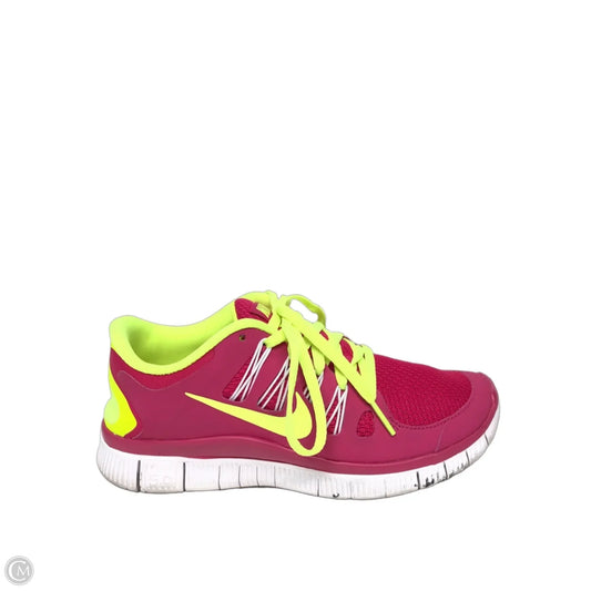 Shoes Athletic By Nike In Pink & Yellow, Size: 6