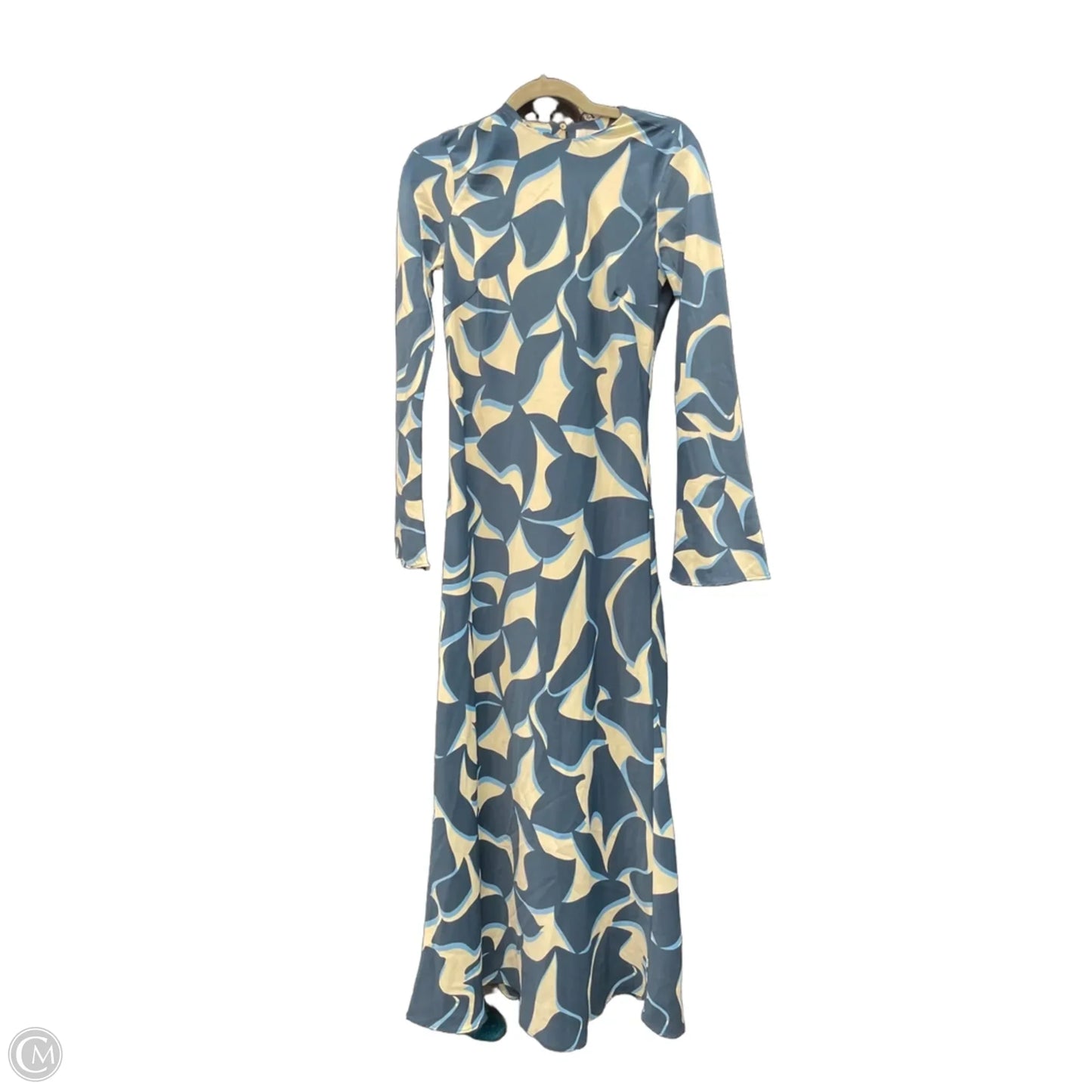 Dress Casual Maxi By Lucy Paris In Blue & Cream, Size: Xs