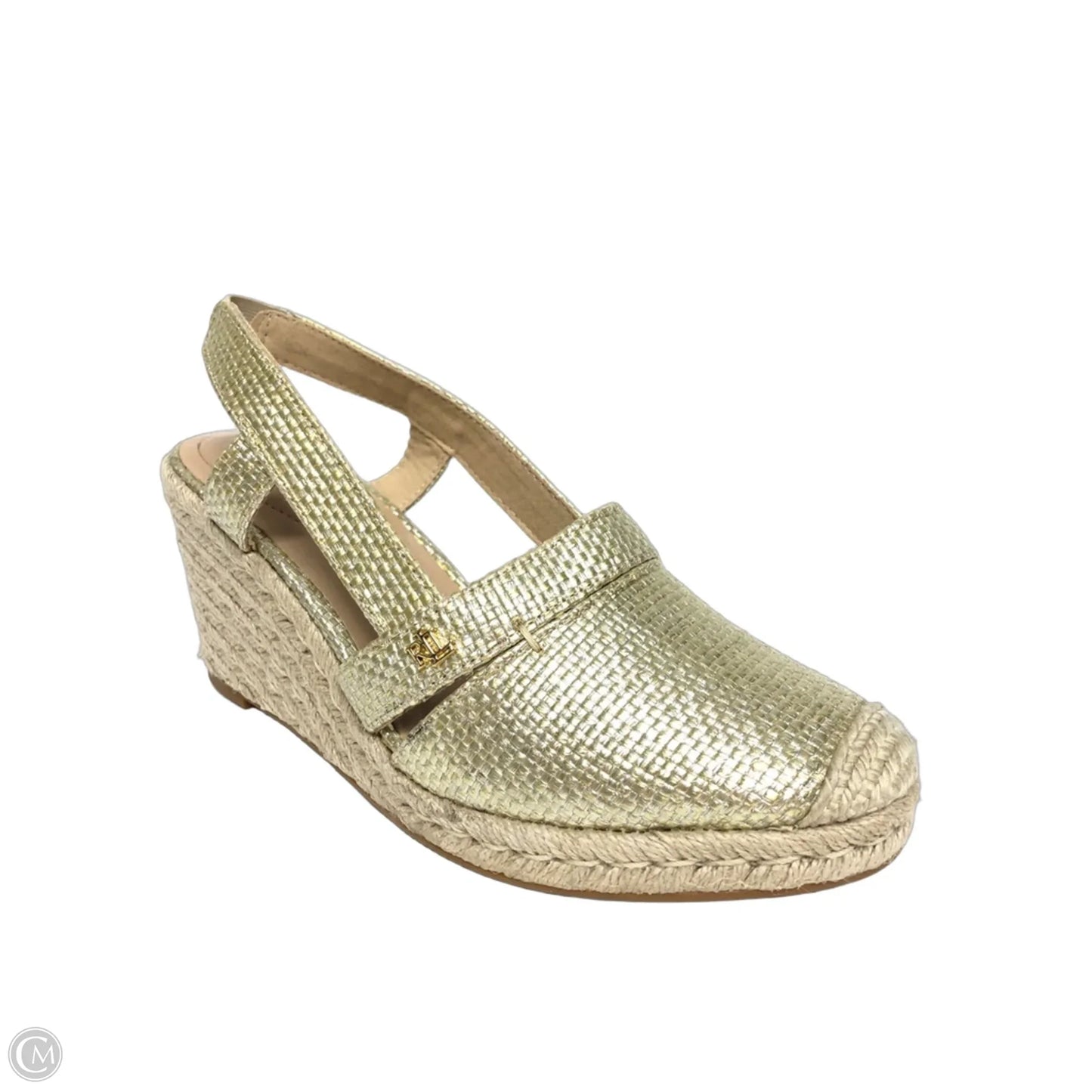 Shoes Heels Wedge By Lauren By Ralph Lauren In Gold, Size: 8.5
