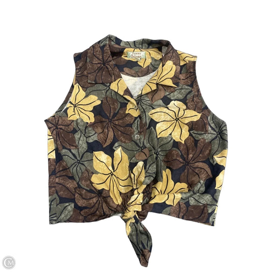 Top Sleeveless By Tommy Bahama In Brown & Green, Size: L