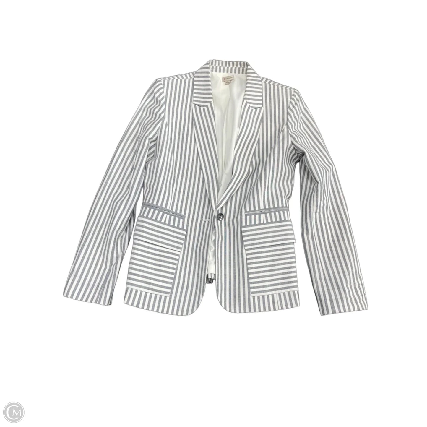 Blazer By Cremieux In Grey & White, Size: 8