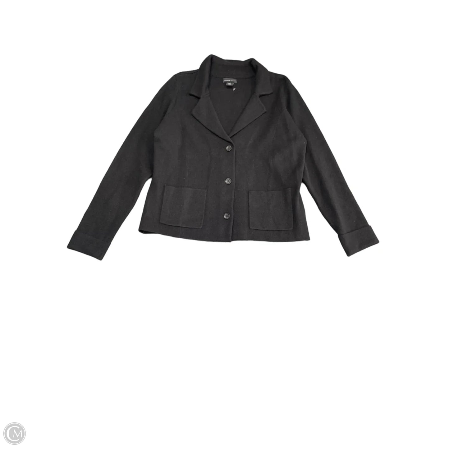Sweater Cardigan By Adrienne Vittadini In Black, Size: Xl