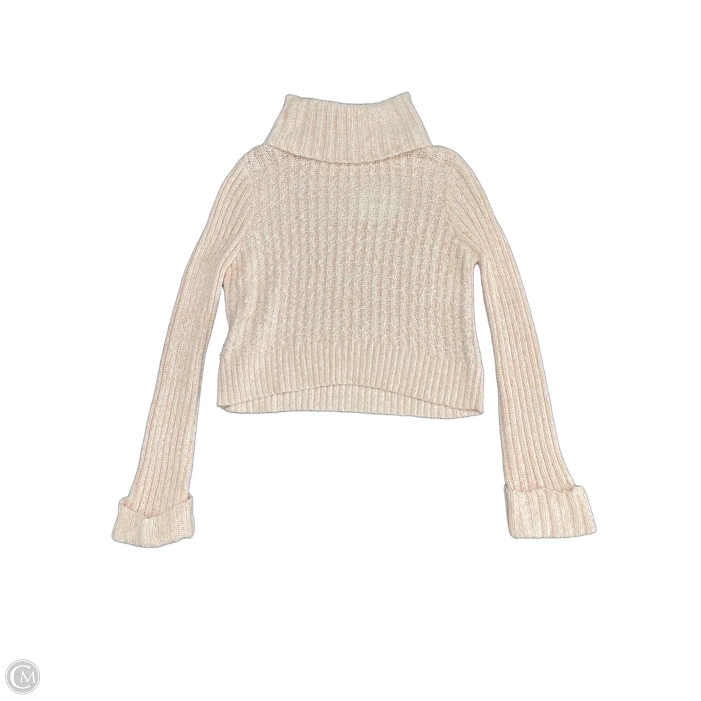 Sweater By Free People In Orange & White, Size: M