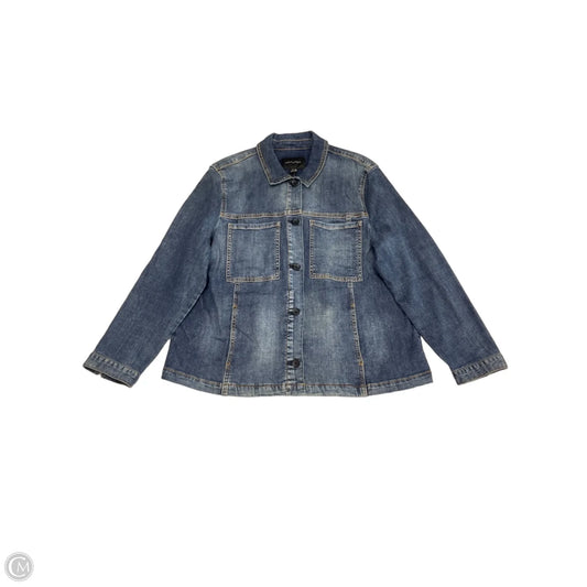 Jacket Shirt By Banana Republic In Blue Denim, Size: Xl