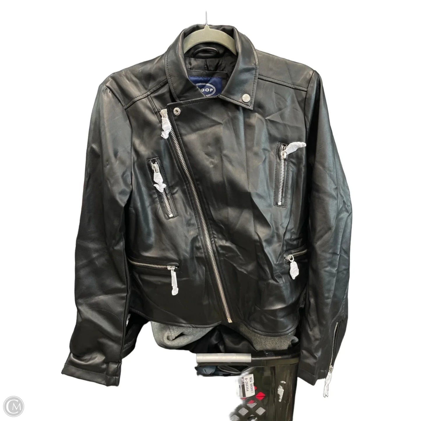 Jacket Moto By Scoop In Black, Size: L