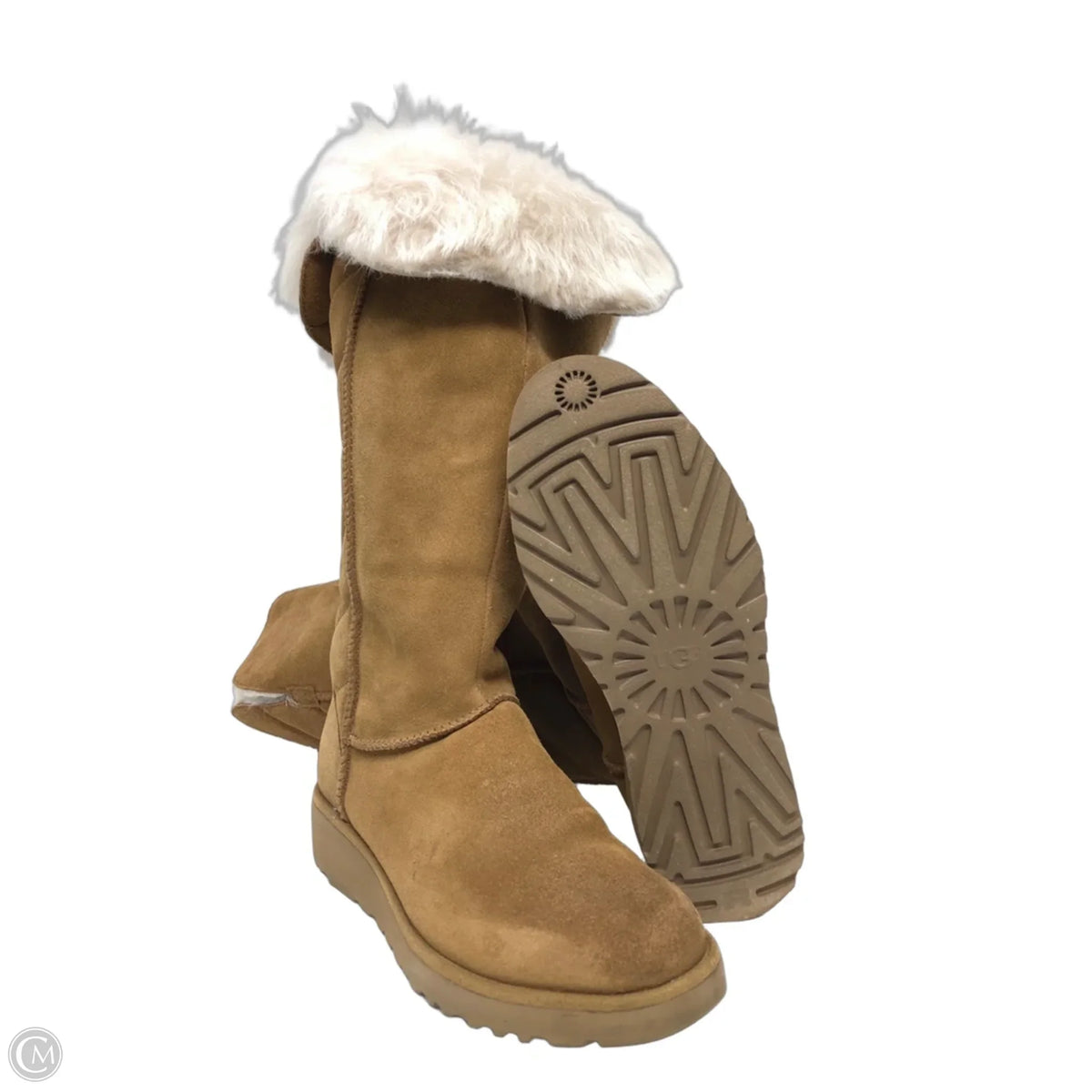 Boots Knee Flats By Ugg In Tan, Size: 7.5